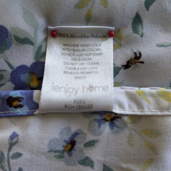 Blue Floral Full/Double Sheet Set - Picture 6 of 6